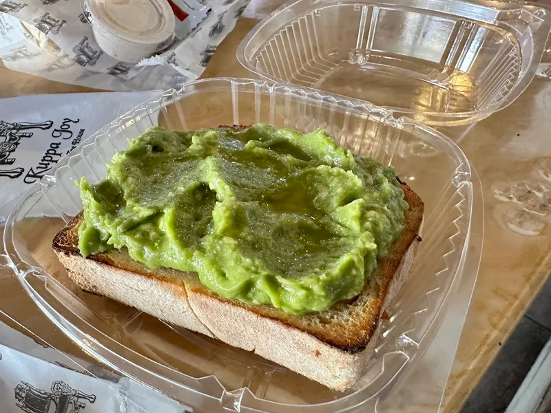 avocado toast Kuppa Joy Coffee House - Fresno