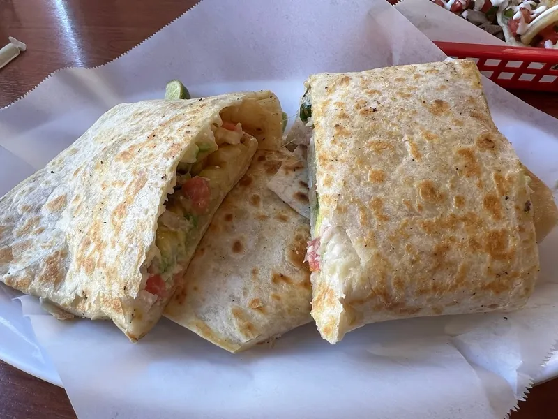 chicken quesadilla Super Taqueria