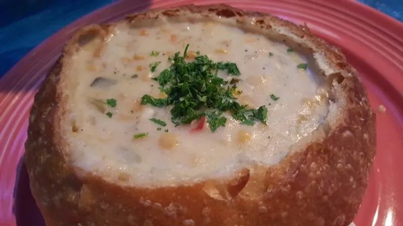 clam chowder Baja Beach Cafe in Pacific Beach