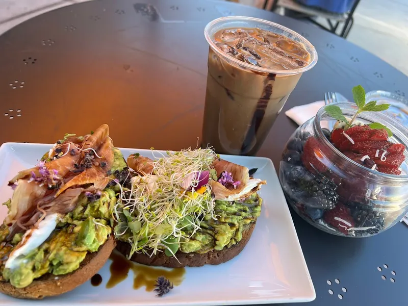 avocado toast Java Earth Coffee North PB in Pacific Beach