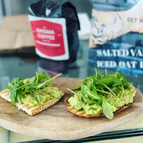 avocado toast Enigma Coffee