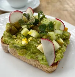 avocado toast in Venice Los Angeles