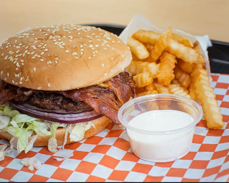 French Fries Juicy burger