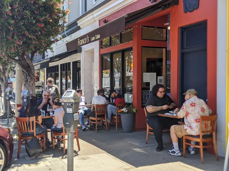 outdoor dining Franco's Latin Table in West Portal