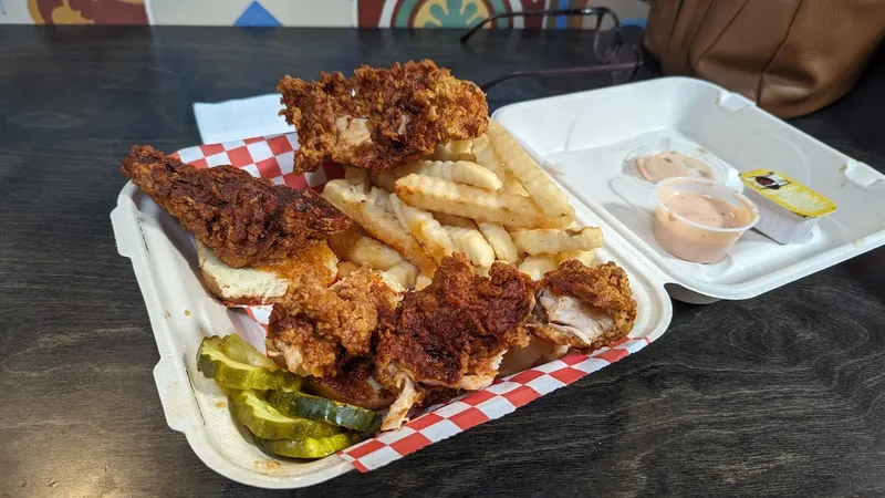 chicken tenders Fluster Cluck Hot Chicken