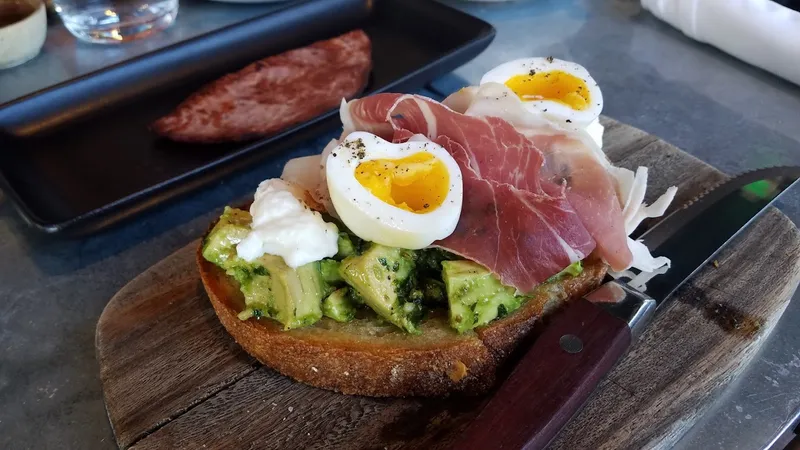 avocado toast A.O.C. BRENTWOOD