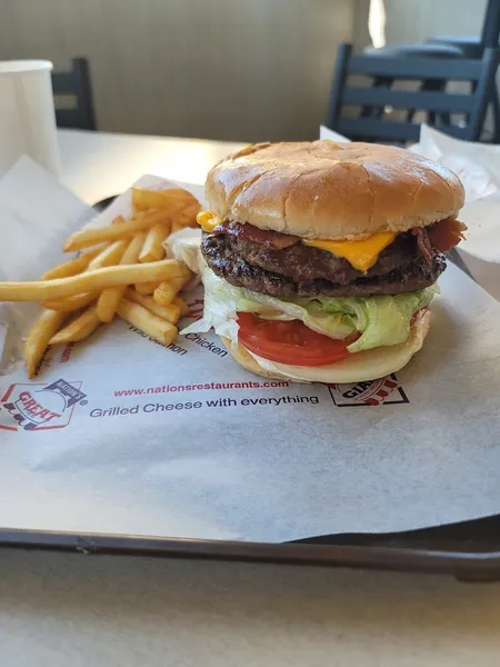 Burgers Nation's Giant Hamburgers & Great Pies