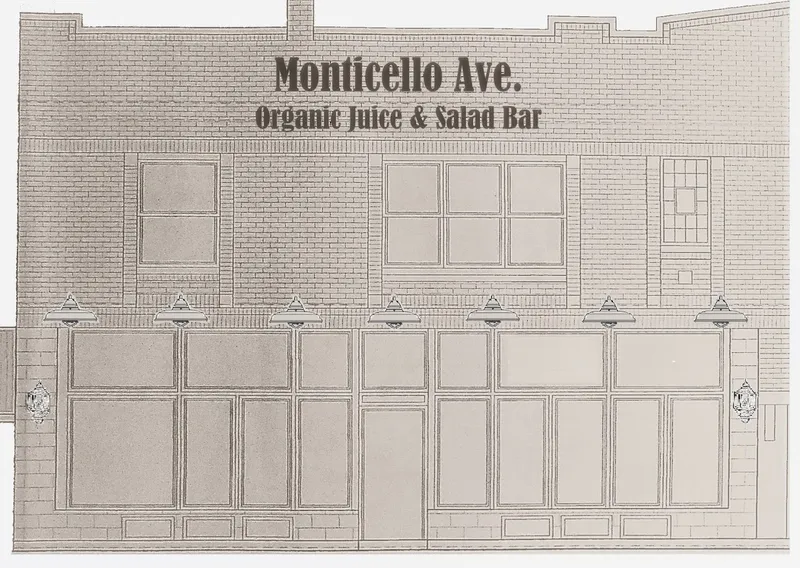 organic restaurant MONTICELLO AVE. Organic Juice and Salad Bar.