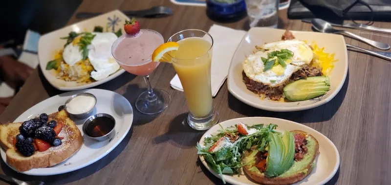 avocado toast Snooze, an A.M. Eatery