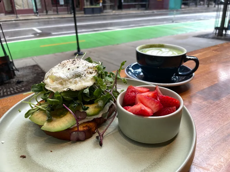 avocado toast necessary & sufficient coffee - Printers Row