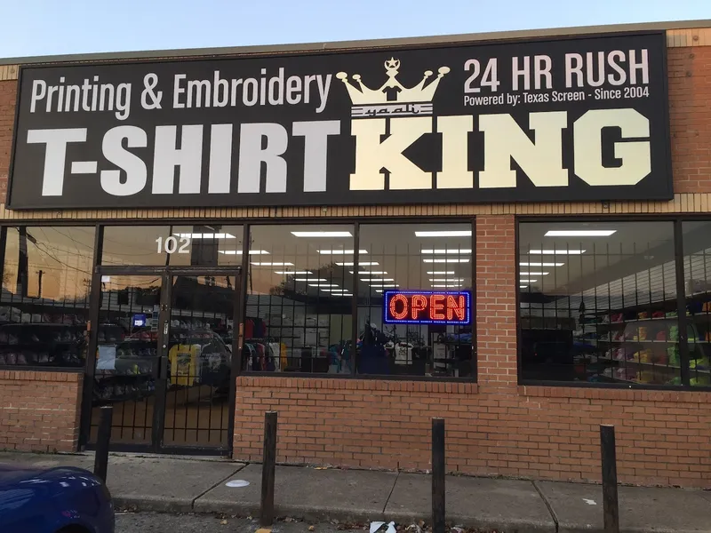 t-shirt shops T-SHIRT KING (SCREEN PRINTING, EMBROIDERY, SAME DAY PRINTING)