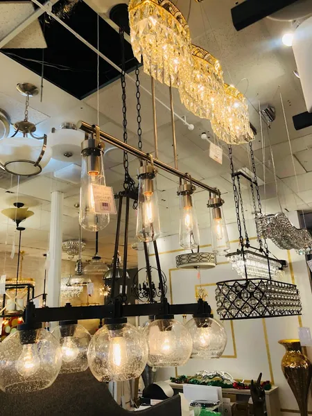 lighting stores Houston Lightbulb & Lighting, Crystal and Transitional fixtures