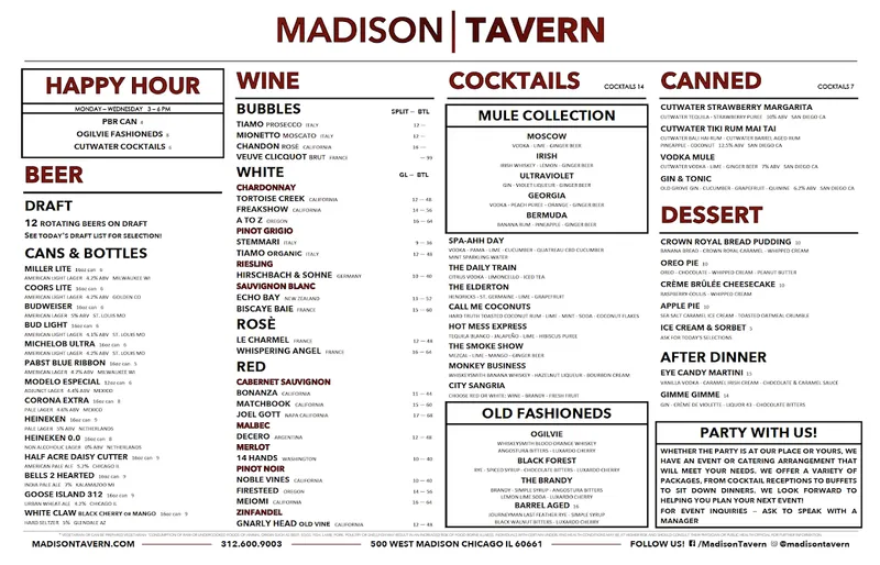 gastropubs Madison Tavern