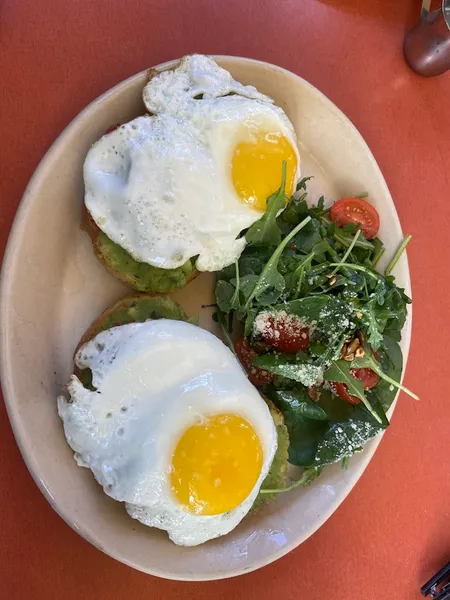 fried eggs Snooze, an A.M. Eatery