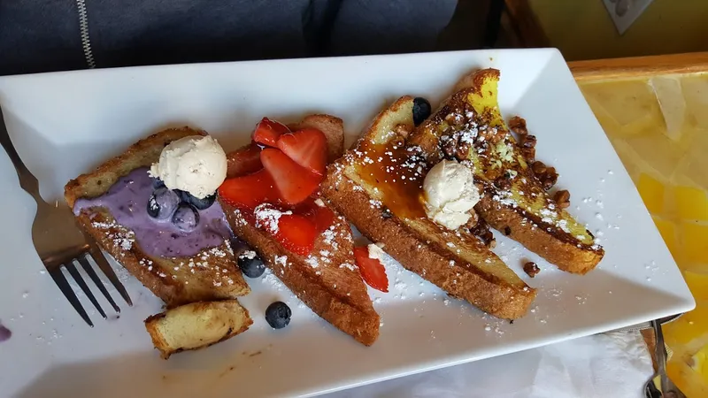 Bread Pudding Batter & Berries in Lincoln Park