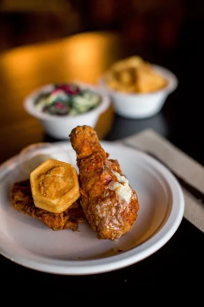 Mac and Cheese Honey Butter Fried Chicken