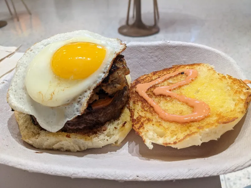 fried eggs Flip 'n Patties in Downtown Houston