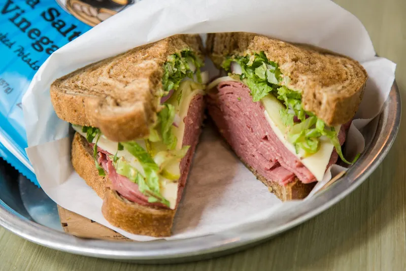 garlic bread Brown Bag Deli in Downtown Houston