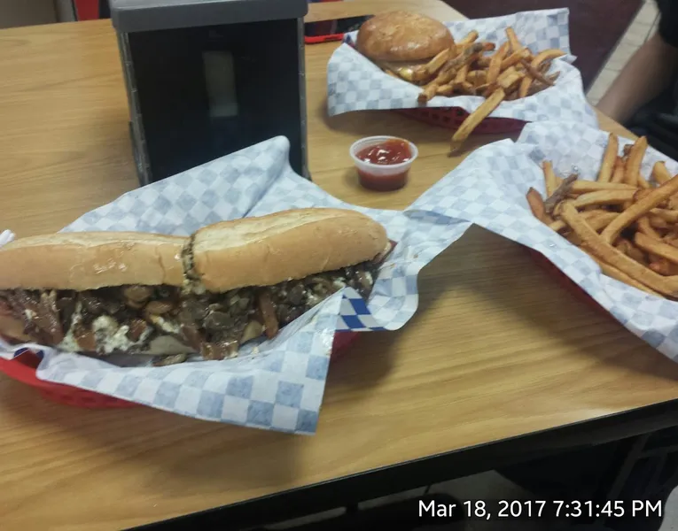 philly cheesesteaks Rocket Burger & Subs