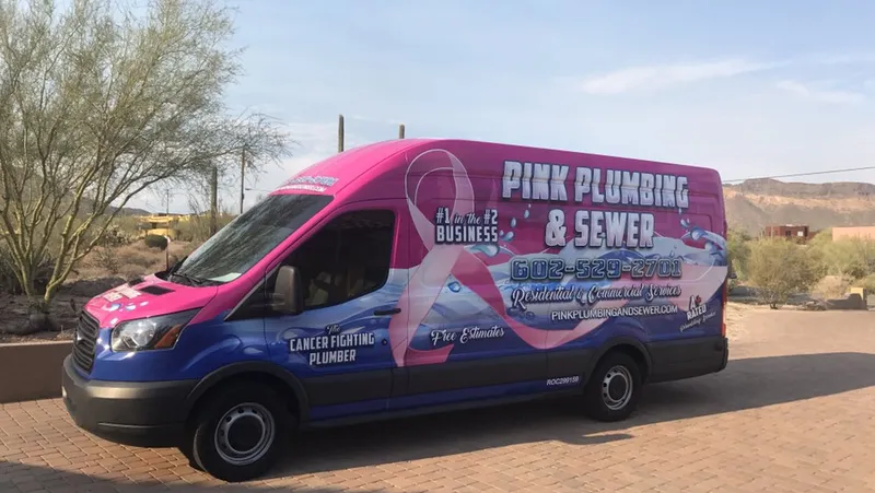 plumbers Pink Plumbing and Sewer