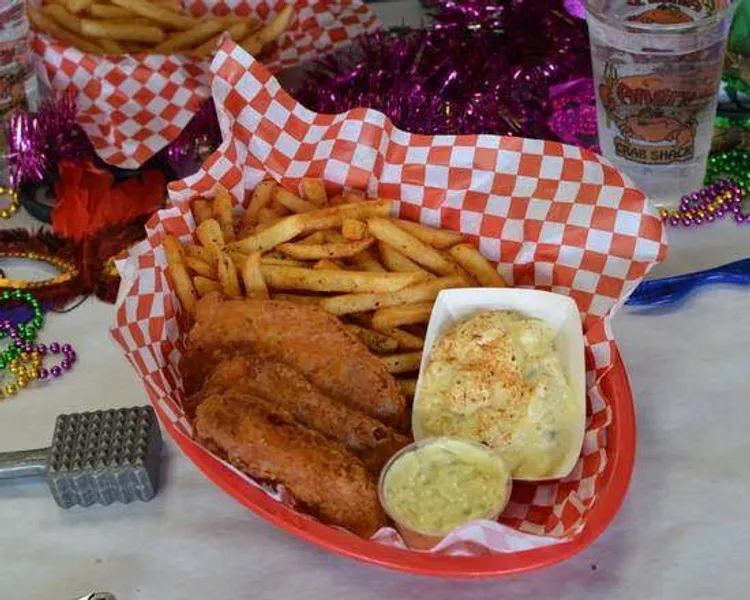 fish and chips Angry Crab Shack