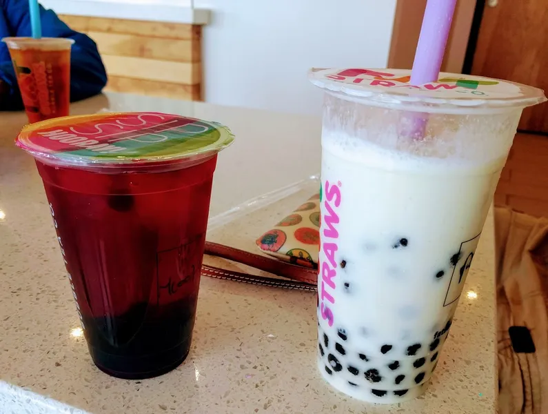 bubble tea Fat Straws Boba & Mochi Donuts (Forest)