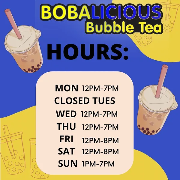 bubble tea Bobalicious Bubble Tea