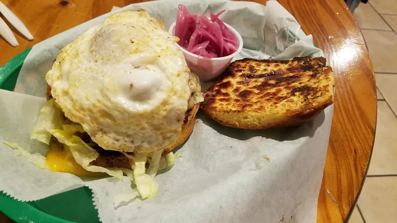 fried eggs Paradise Valley Burger