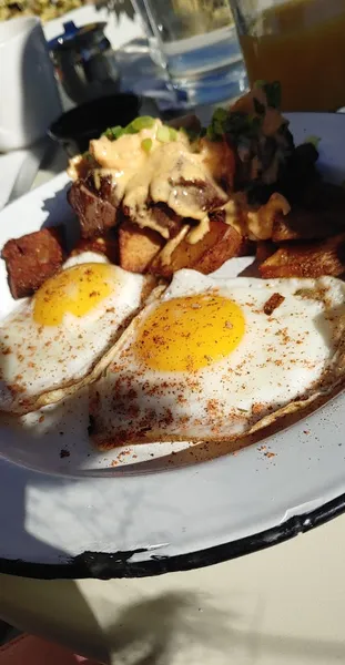 fried eggs NOLA Brunch & Beignets