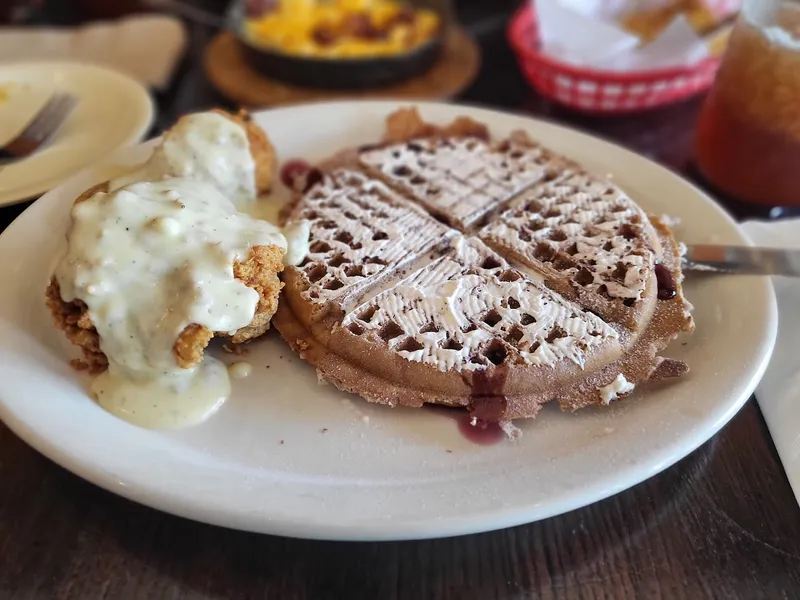 fried eggs Mr C's Fried Chicken and Waffles