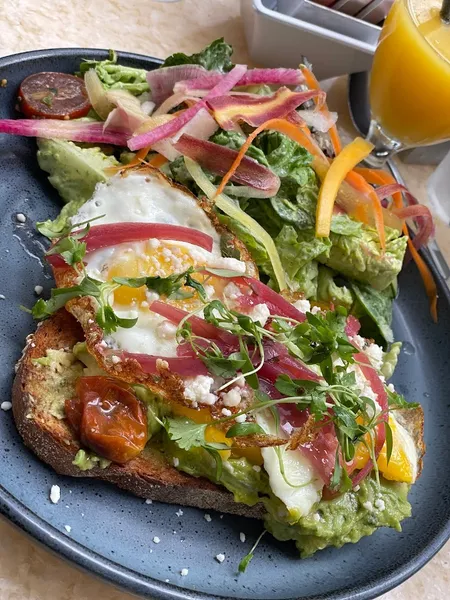 avocado toast The River's Edge Cafe & Patio Bar