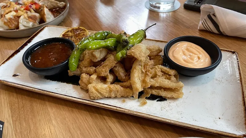 Calamari Moxies Dallas Uptown Restaurant in Uptown