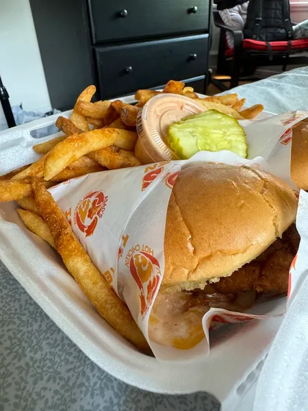 chicken roll Asad's Hot Chicken in University City