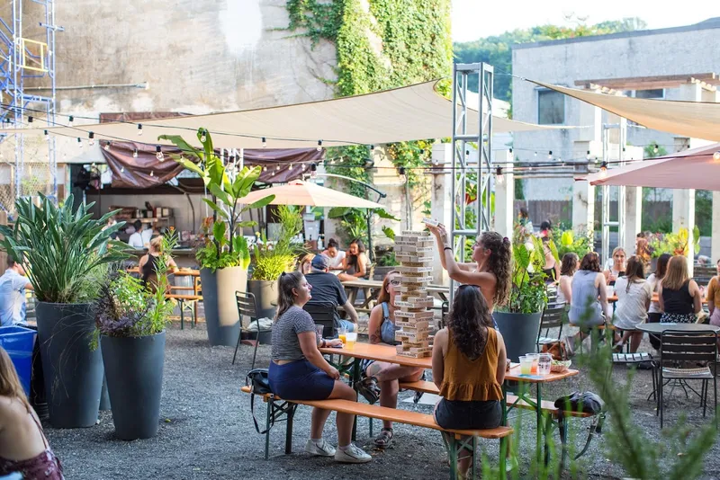 outdoor dining PHS Pop Up Garden at Manayunk