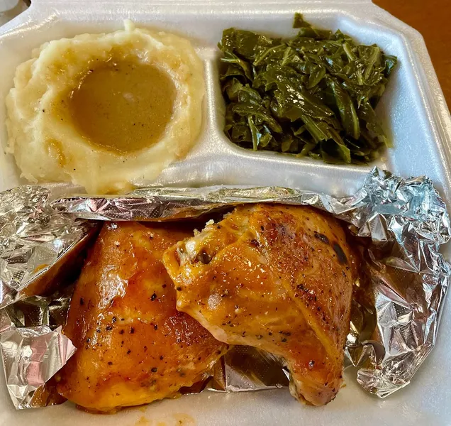 roasted chicken Shut Em Down Authentic Southern Restaurant