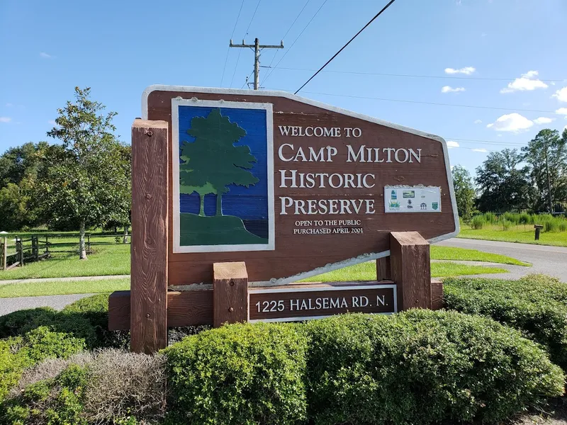 Historical sites Camp Milton Historic Preserve