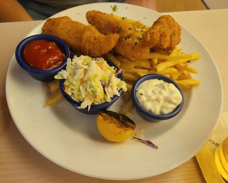 fish and chips Tides Oyster Bar