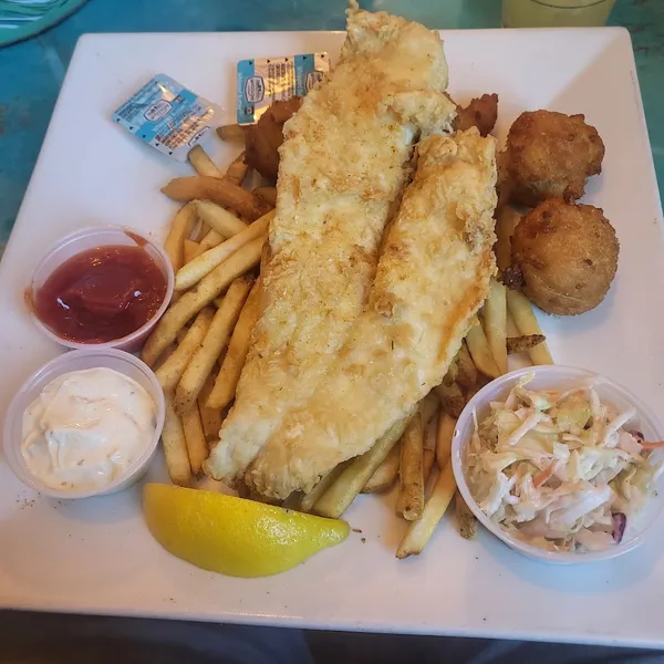 fish and chips CP Shuckers Cafe & Raw Bar