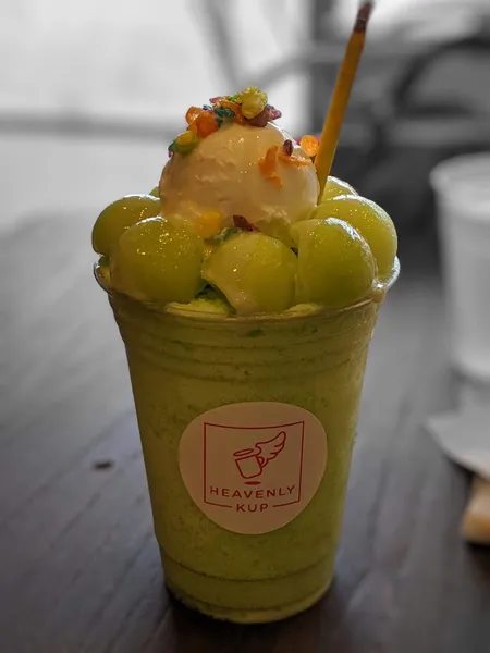 matcha Heavenly Kup Boba,Taiyaki, and Shaved ice