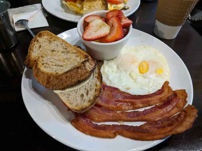 fried eggs Crave Restaurant Downtown Santa Ana