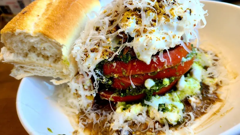 caprese sandwich Egg & Flour Pasta Bar