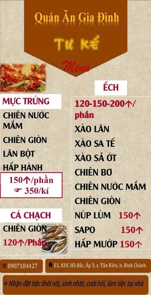 Quán ăn gia đình Tư Kế