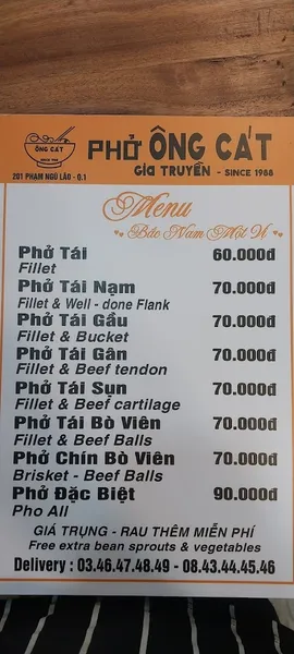 Phở Ông Cát Gia Truyền Since 1988