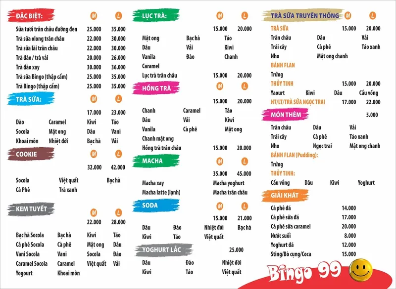 Trà Sữa Bingo 99