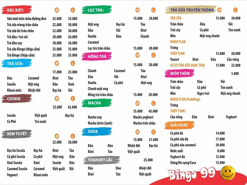 Trà Sữa Bingo 99