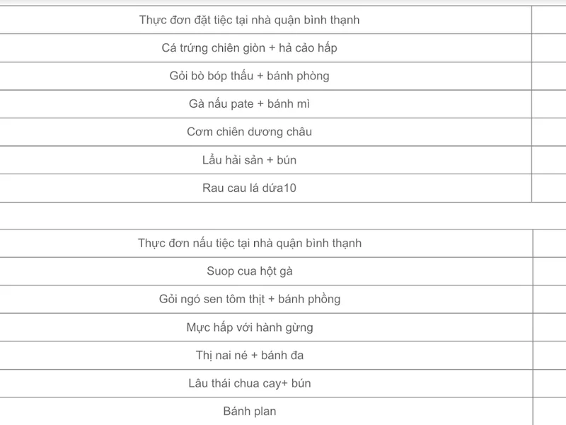 Dịch vụ đặt tiệc tại nhà quận 12