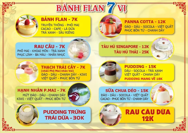 Bánh Flan 7 Vị