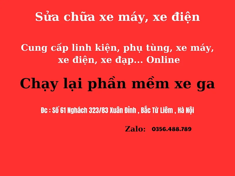 Sửa xe máy Phạm Bá Điệp
