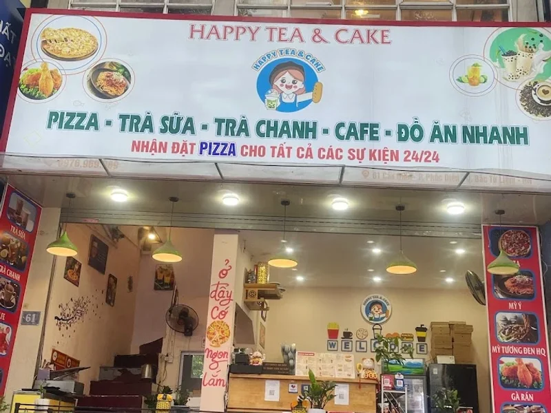 HAPPY TEA & CAKE CẦU DIỄN Pizza, Trà Sữa, Trà Chanh, Cafe, Gà Rán, Bánh Mì Kẹp