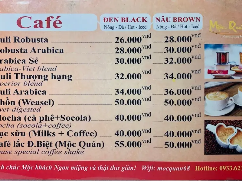 Cà phê Mộc Quỳnh Trung Nguyên